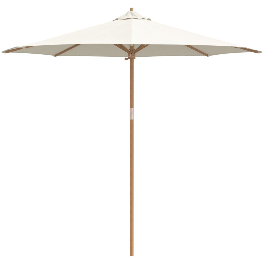 Uteplatsparaply Krämvit 270x260 cm i bambu vidaXL Large – bild 4