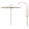 Uteplatsparaply Krämvit 270x260 cm i bambu vidaXL Large – miniatyr 6