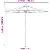 Uteplatsparaply Krämvit 270x260 cm i bambu vidaXL Large – miniatyr 7