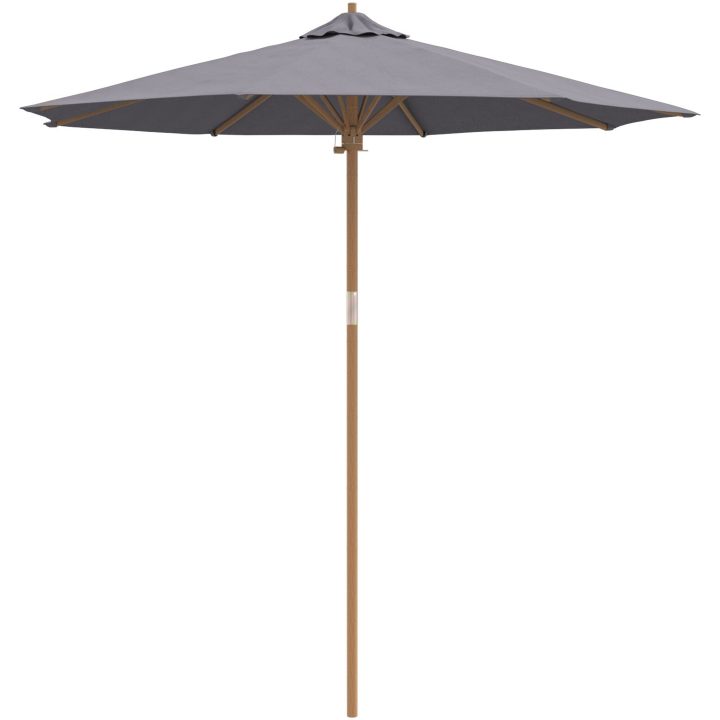 Uteplatsparaply Mörkgrå 240x260 cm Bambus vidaXL 240 x 240 x 261 cm – bild 2