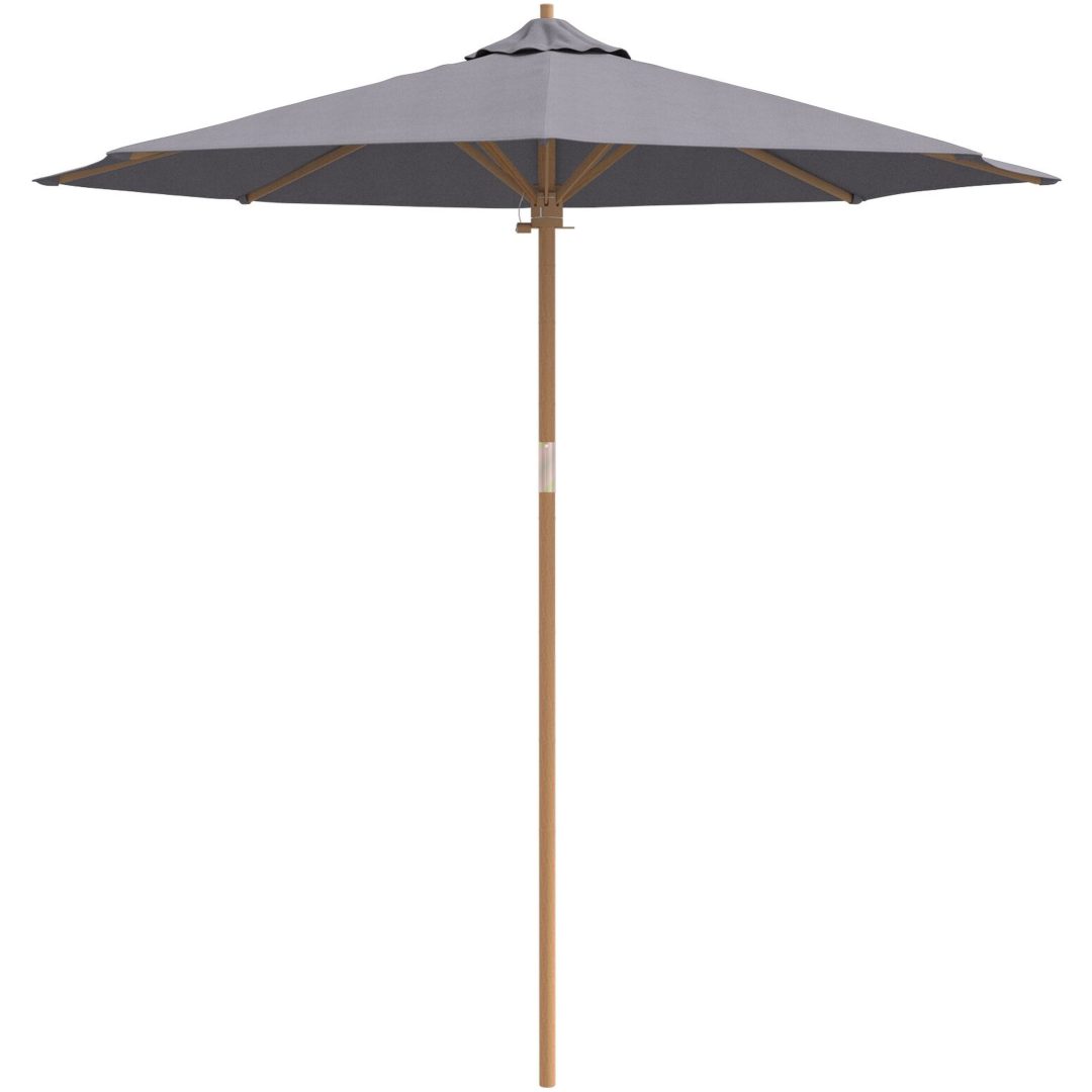 Uteplatsparaply Mörkgrå 240x260 cm Bambus vidaXL 240 x 240 x 261 cm – bild 4