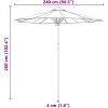 Uteplatsparaply Mörkgrå 240x260 cm Bambus vidaXL 240 x 240 x 261 cm – miniatyr 7