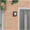 Utevägglampa med Sensor 2 st Svart Rostfritt Stål IP44 vidaXL Medium – miniatyr 1