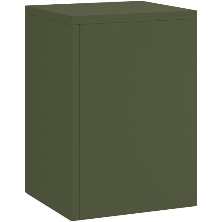 Uteväxter Ställningar Pelare 3 st Olivgrön Stål vidaXL 24 x 24 x 35 cm, 24 x 24 x 55 cm, 24 x 24 x 75 cm – bild 2
