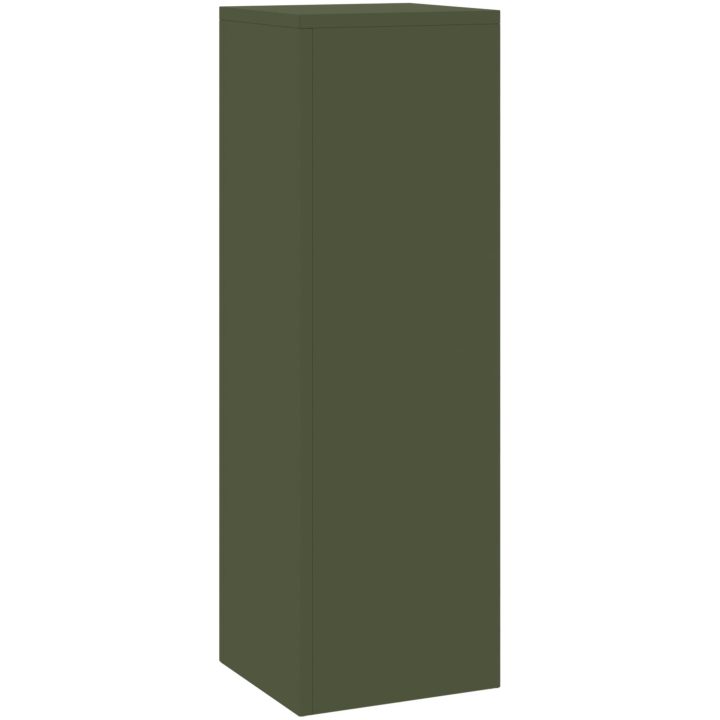 Uteväxtställningar Pelare 2 st Olivgrön Stål vidaXL 24 x 24 x 75 cm – bild 5
