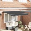 Utfällbar markis Antracit 250x200 cm 250 x 200 cm 2,5 x 2 m vidaXL 250x200 cm, 250 x 200 cm, 2,5 x 2 m – miniatyr 1