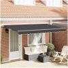 Utfällbar markis Antracit 400x200 cm 400 x 200 cm 4 x 2 m vidaXL 400x200 cm, 400 x 200 cm, 4 x 2 m – miniatyr 1