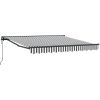 Utfällbar markis Antracit och vitt Tyg och Metall vidaXL 300x250 cm – miniatyr 2