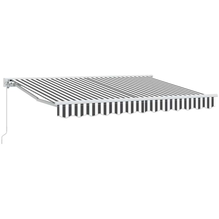 Utfällbar markis Antracit och vitt vidaXL 250x200 cm – bild 2
