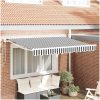 Utfällbar markis Antracit och vitt vidaXL 250x200 cm – miniatyr 1