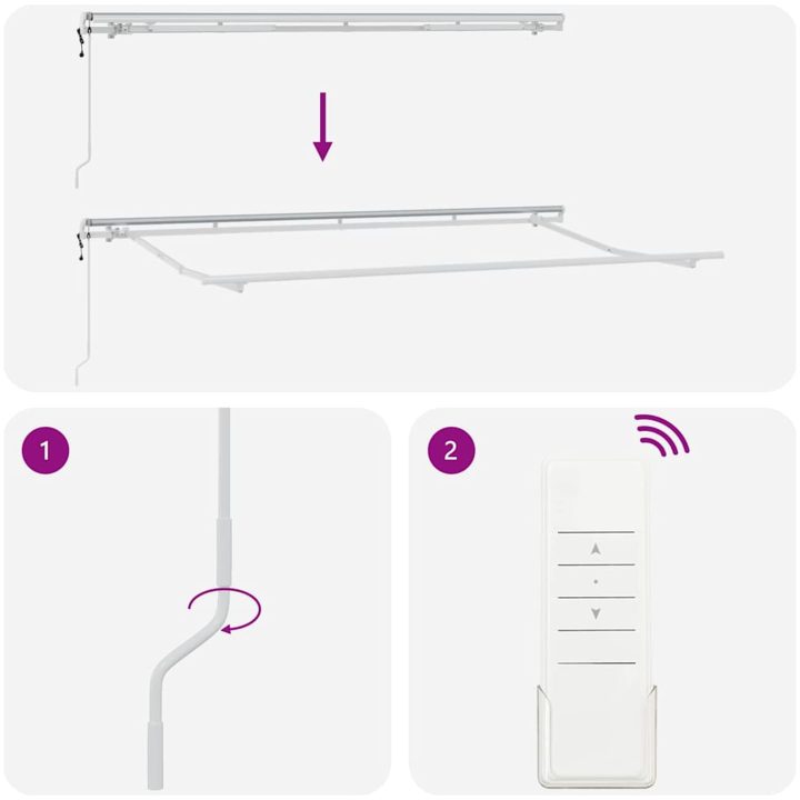 Utfällbar markis Antracit Polyester & Aluminium vidaXL Large – bild 5