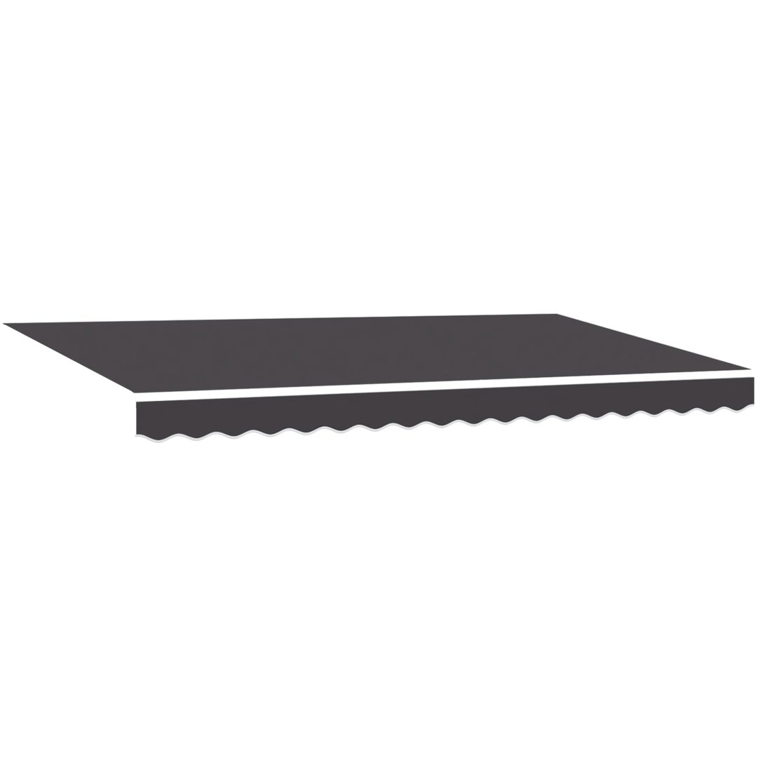 Utfällbar markis Antracit Polyester och metall vidaXL 3,5 x 2 m – bild 2