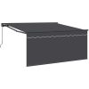 Utfällbar markis Antracit Tyg vidaXL 300 x 250 cm – miniatyr 2