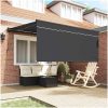 Utfällbar markis Antracit Tyg vidaXL 300 x 250 cm – miniatyr 3