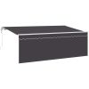 Utfällbar markis Antracit Vit Grå vidaXL 400x200 cm, 400 x 200 cm, 4 x 2 m, 400 x 120 cm – miniatyr 2