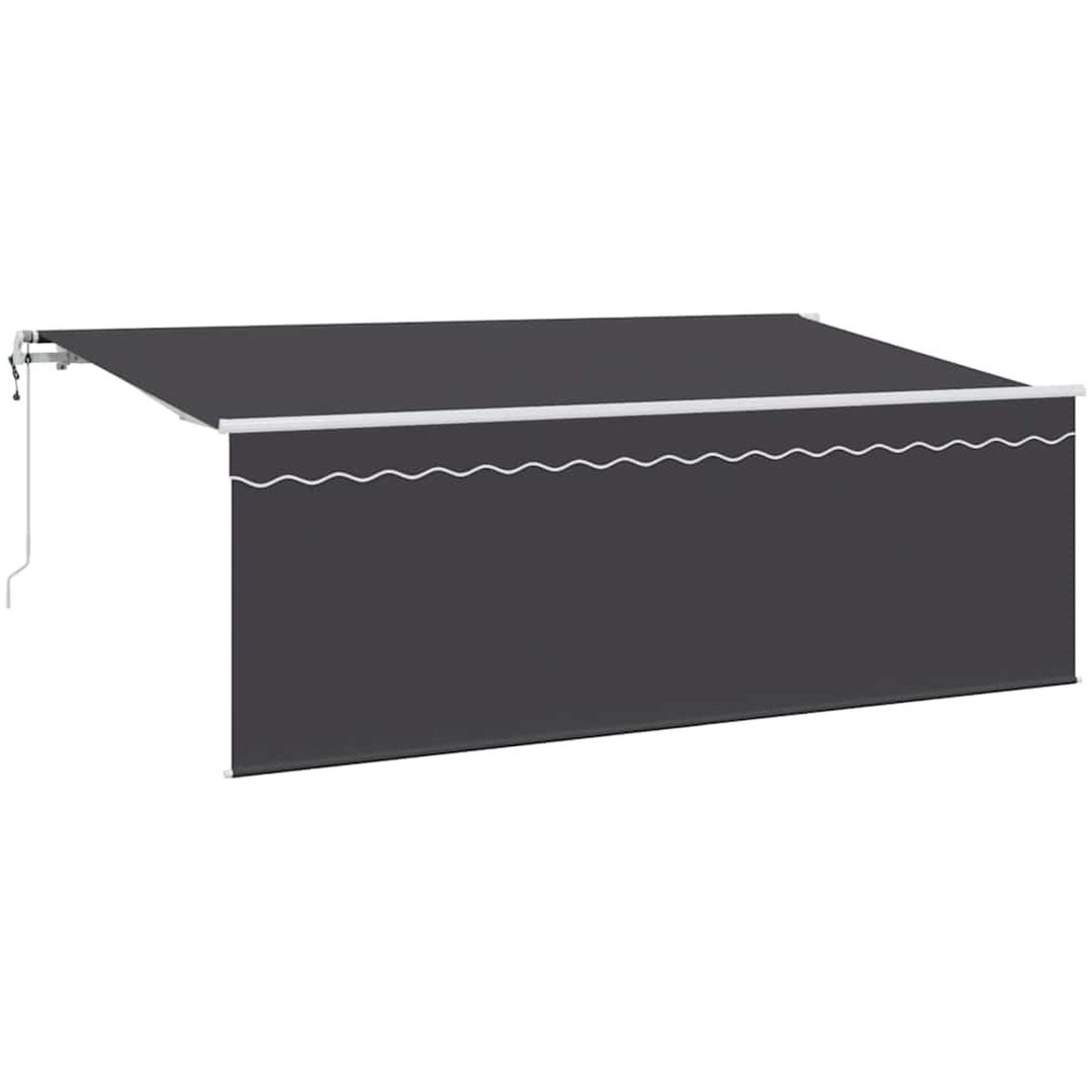 Utfällbar markis Antracit Vit Grå vidaXL 400x200 cm, 400 x 200 cm, 4 x 2 m, 400 x 120 cm – bild 2