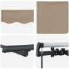Utfällbar markis Beige och Antracit vidaXL 350x200 cm, 350 x 200 cm, 3,5 x 2 m – miniatyr 5