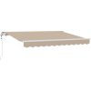 Utfällbar markis Beige och vit vidaXL 350x200 cm, 350 x 200 cm, 3,5 x 2 m – miniatyr 2