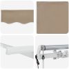 Utfällbar markis Beige och vit vidaXL 350x200 cm, 350 x 200 cm, 3,5 x 2 m – miniatyr 4