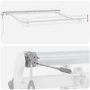 Utfällbar markis Beige och vit vidaXL 350x200 cm, 350 x 200 cm, 3,5 x 2 m – miniatyr 6