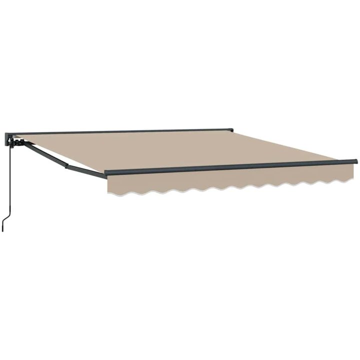 Utfällbar markis Beige Polyester vidaXL 300x250 cm – bild 2