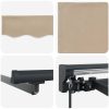 Utfällbar markis Beige Polyester vidaXL 300x250 cm – miniatyr 6