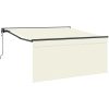 Utfällbar markis Beige Tyg vidaXL Large – miniatyr 2