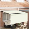 Utfällbar markis Beige Tyg vidaXL Large – miniatyr 1