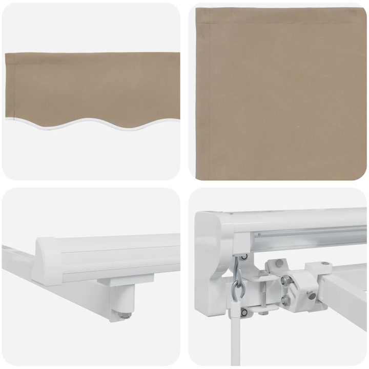 Utfällbar markis Beige vidaXL 350x200 cm – bild 4