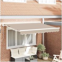 Utfällbar markis Beige vidaXL