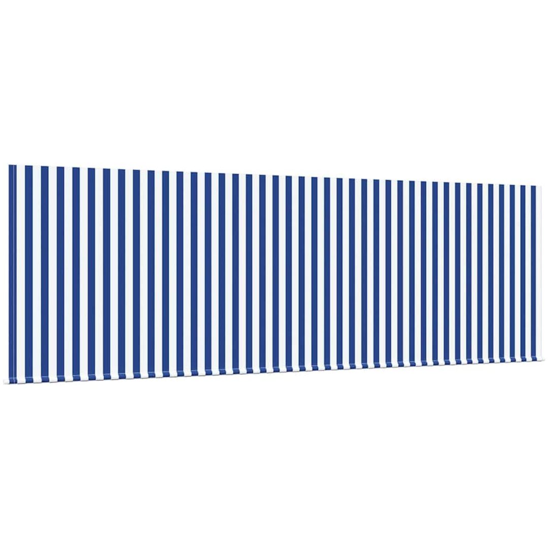 Utfällbar markis Blå och vit Vit vidaXL 350 x 200 cm – bild 4