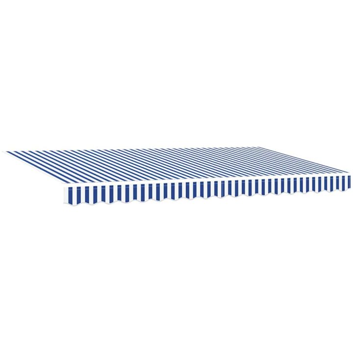 Utfällbar markis Blå och vit Vit vidaXL 350 x 200 cm – bild 5
