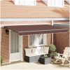 Utfällbar markis Brun och Antracit vidaXL 400x200 cm, 400 x 200 cm, 4 x 2 m – miniatyr 1