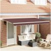 Utfällbar markis Brun och vit 400x200 cm 400 x 200 cm 4 x 2 m vidaXL 400x200 cm, 400 x 200 cm, 4 x 2 m – miniatyr 1