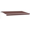 Utfällbar markis Brun och vit 400x200 cm 400 x 200 cm 4x2 m vidaXL 400x200 cm, 400 x 200 cm, 4x2 m – miniatyr 2