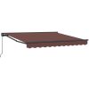 Utfällbar markis Brun Polyester vidaXL 300x250 cm – miniatyr 2