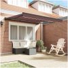 Utfällbar markis Brun Polyester vidaXL 300x250 cm – miniatyr 3