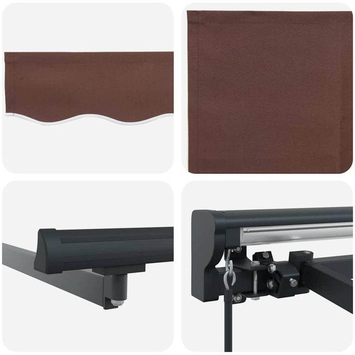Utfällbar markis Brun Polyester vidaXL 300x250 cm – bild 7
