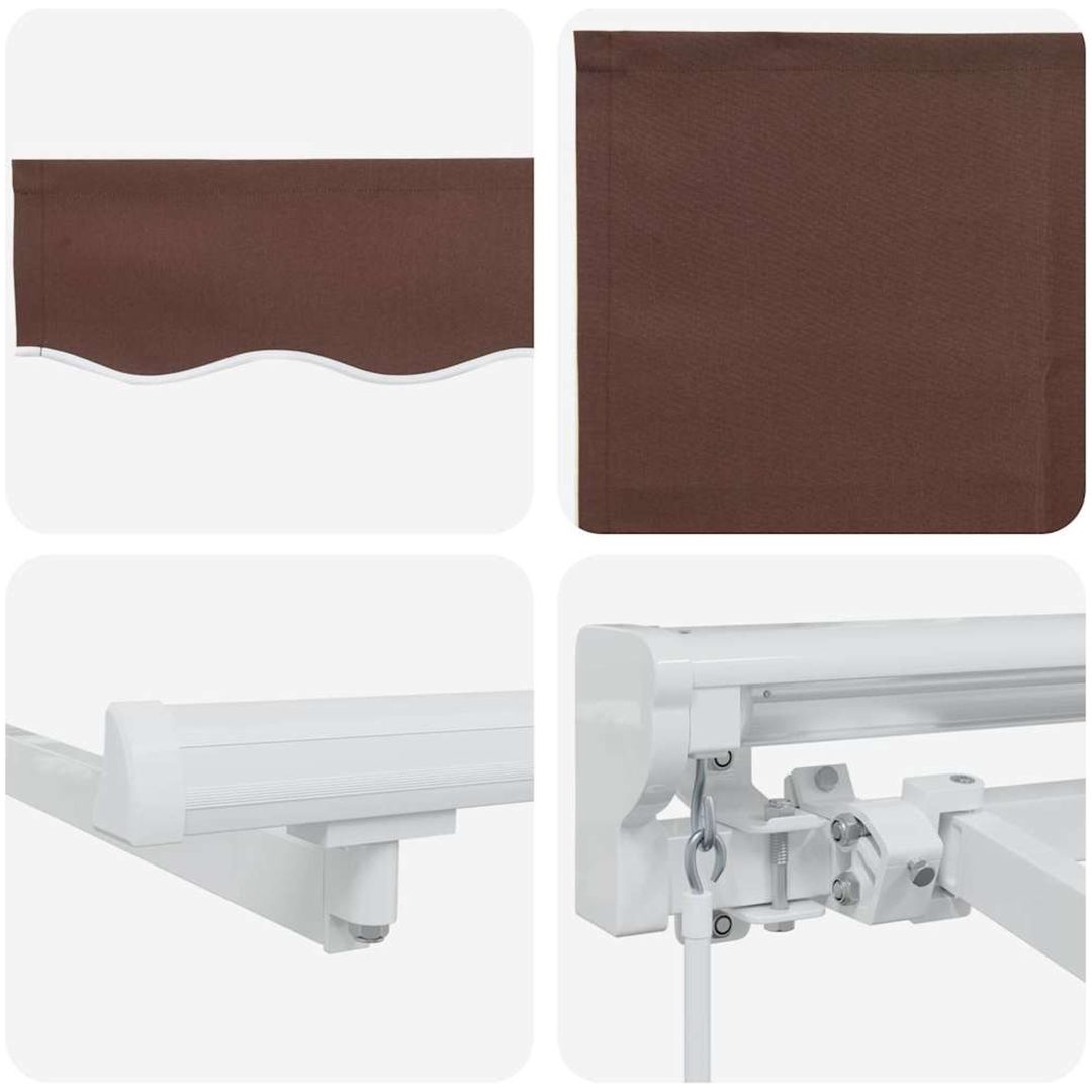 Utfällbar markis Brun vidaXL 250x200 cm – bild 5