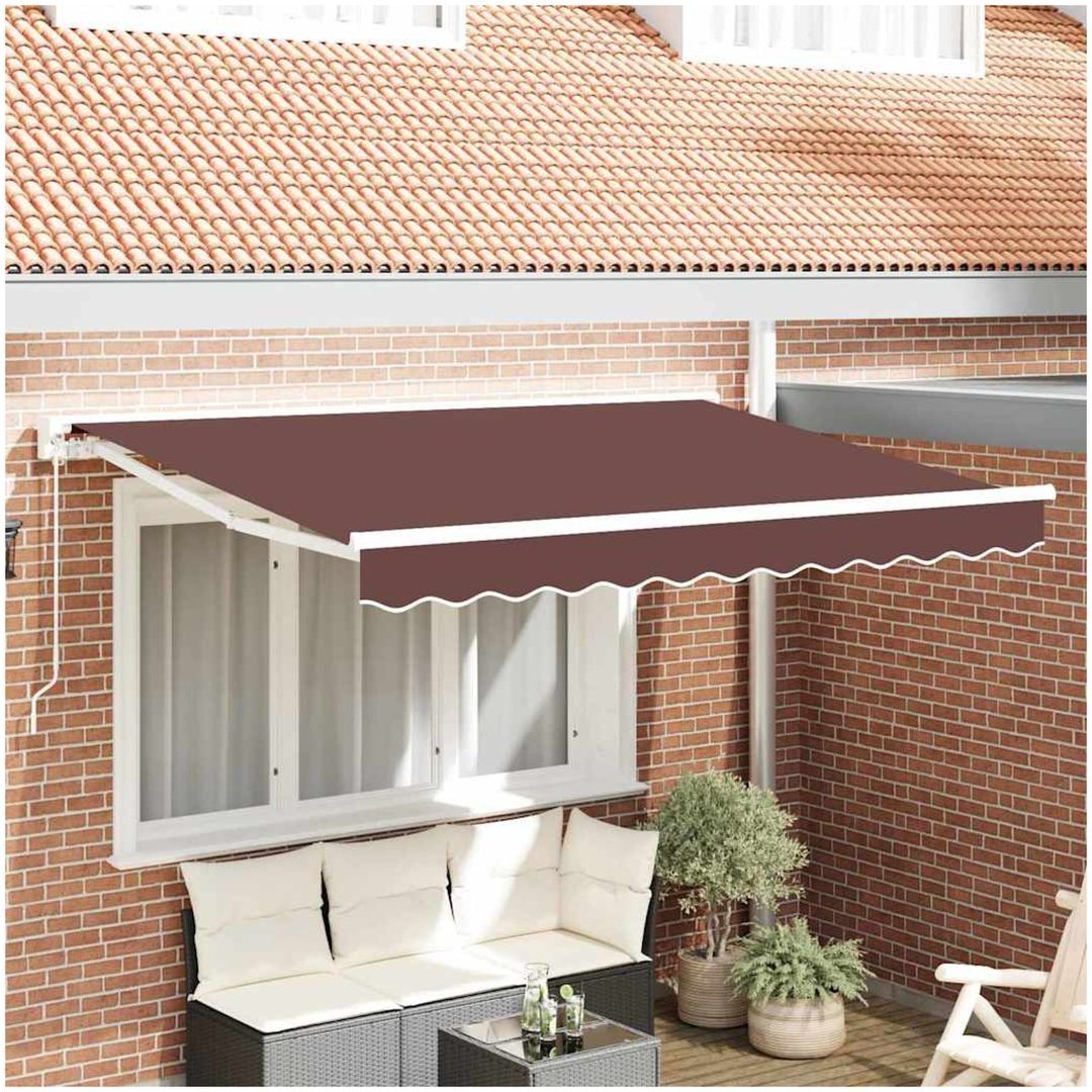 Utfällbar markis Brun vidaXL 250x200 cm