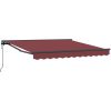 Utfällbar markis Burgunder Röd Polyester och metall vidaXL 300x250 cm – miniatyr 2