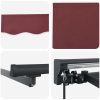 Utfällbar markis Burgunder Röd Polyester vidaXL 300x250 cm – miniatyr 7