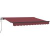 Utfällbar markis Burgundy röd och Antracit vidaXL 250x200 cm, 250 x 200 cm, 2,5 x 2 m – miniatyr 2