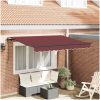 Utfällbar markis Burgundy röd och Antracit vidaXL 250x200 cm, 250 x 200 cm, 2,5 x 2 m – miniatyr 1