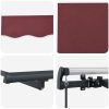 Utfällbar markis Burgundy röd och Antracit vidaXL 350x200 cm, 350 x 200 cm, 3,5 x 2 m – miniatyr 5