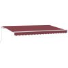 Utfällbar markis Burgundy röd och Vit vidaXL 350x200 cm, 350 x 200 cm, 3,5 x 2 m – miniatyr 2