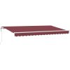 Utfällbar markis Burgundy röd och Vit vidaXL 350x200 cm, 350 x 200 cm, 3,5 x 2 m – miniatyr 2