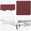 Utfällbar markis Burgundy röd och Vit vidaXL 350x200 cm, 350 x 200 cm, 3,5 x 2 m – miniatyr 4