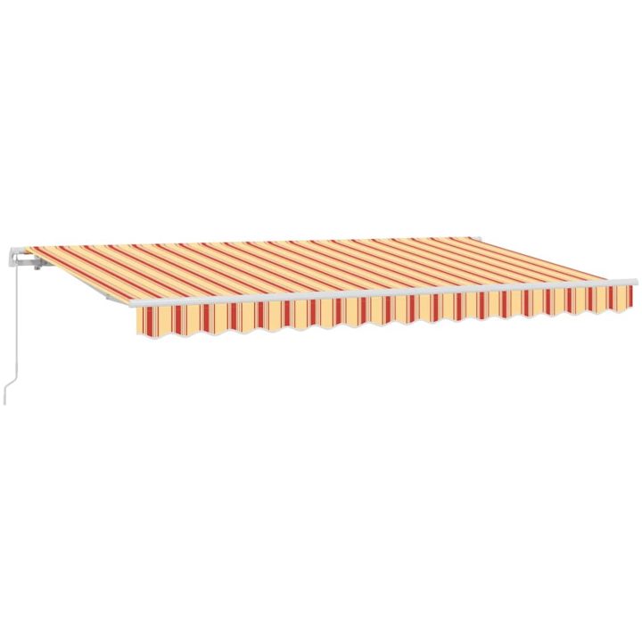 Utfällbar markis Flerfärgad och Gul och Orange och Vit vidaXL 400x200 cm, 400 x 200 cm, 4x2 m – bild 2