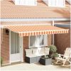 Utfällbar markis Flerfärgad och Gul och Orange och Vit vidaXL 400x200 cm, 400 x 200 cm, 4x2 m – miniatyr 1